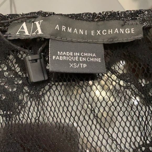 Armani Exchange NWT Gun Metal metallic /lace Dress XS - Picture 5 of 11